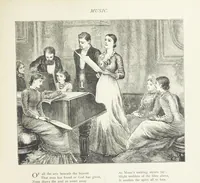 An illustration from A Crown of Flowers, being poems and pictures collected from the pages of The Girl's Own Paper. Edited by C. Peters (1883)