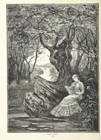An illustration from A Crown of Flowers, being poems and pictures collected from the pages of The Girl's Own Paper. Edited by C. Peters (1883)