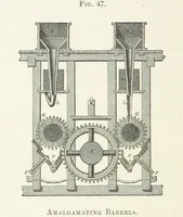 An illustration from The Mining and Metallurgy of Gold and Silver (1867)