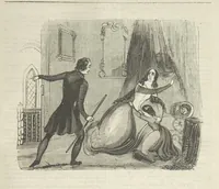 An illustration from Manuscripts from the Diary of a Physician (1844)