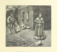 An illustration from Picture Posies. Poems chiefly by living authors, and drawings by F. Walker, J. W. North, A. B. Boughton [and others] ... Engraved by Dalziel Brothers (1874)