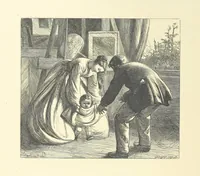 An illustration from Picture Posies. Poems chiefly by living authors, and drawings by F. Walker, J. W. North, A. B. Boughton [and others] ... Engraved by Dalziel Brothers (1874)