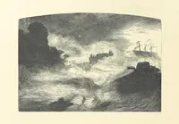 An illustration from Picture Posies. Poems chiefly by living authors, and drawings by F. Walker, J. W. North, A. B. Boughton [and others] ... Engraved by Dalziel Brothers (1874)