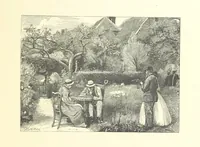 An illustration from Picture Posies. Poems chiefly by living authors, and drawings by F. Walker, J. W. North, A. B. Boughton [and others] ... Engraved by Dalziel Brothers (1874)