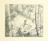 An illustration from Picture Posies. Poems chiefly by living authors, and drawings by F. Walker, J. W. North, A. B. Boughton [and others] ... Engraved by Dalziel Brothers (1874)