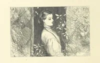 An illustration from Picture Posies. Poems chiefly by living authors, and drawings by F. Walker, J. W. North, A. B. Boughton [and others] ... Engraved by Dalziel Brothers (1874)
