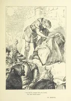 An illustration from Idyllic Pictures. Drawn by Barnes, Miss E. Edwards, P. Gray, Houghton, R. P. Leitch, Pinwell, Sandys, Small, G. Thomas, etc (1867)