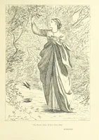 An illustration from Idyllic Pictures. Drawn by Barnes, Miss E. Edwards, P. Gray, Houghton, R. P. Leitch, Pinwell, Sandys, Small, G. Thomas, etc (1867)