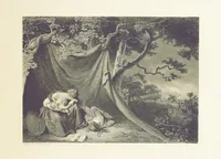 An illustration from The Poet and the Painter; or Gems of Art and Song (1869)