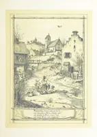 An illustration from Hieronymus. Lebensbilder aus der Baar und dem Schwarzwalde, entworfen und geschildert von L. Reich, mit der Feder auf Stein gezeichnet von J. N. Heinemann (1885)