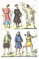 An illustration from Die Völker der Erde nach ihrer Eigenthümlichkeit in Regierungsform, Sitten und Nationaltracht durch Wort und Bild, geschildert nach den Werken eines Barrow, H. Barth, Catlin, etc. Herausgegeben von A. B. Reichenbach. Mit 50 Tafeln colorirten Abbildungen (1859)