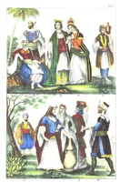 Picture 7 of 50 from Die Völker der Erde nach ihrer Eigenthümlichkeit in Regierungsform, Sitten und Nationaltracht durch Wort und Bild, geschildert nach den Werken eines Barrow, H. Barth, Catlin, etc. Herausgegeben von A. B. Reichenbach. Mit 50 Tafeln colorirten Abbildungen (1859), leaf 449