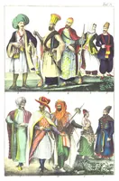 An illustration from Die Völker der Erde nach ihrer Eigenthümlichkeit in Regierungsform, Sitten und Nationaltracht durch Wort und Bild, geschildert nach den Werken eines Barrow, H. Barth, Catlin, etc. Herausgegeben von A. B. Reichenbach. Mit 50 Tafeln colorirten Abbildungen (1859)