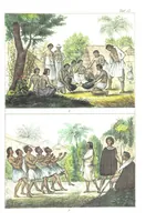 An illustration from Die Völker der Erde nach ihrer Eigenthümlichkeit in Regierungsform, Sitten und Nationaltracht durch Wort und Bild, geschildert nach den Werken eines Barrow, H. Barth, Catlin, etc. Herausgegeben von A. B. Reichenbach. Mit 50 Tafeln colorirten Abbildungen (1859)