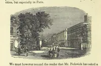 An illustration from Pickwick abroad; or, the Tour in France ... Illustrated with forty steel engravings by Crowquill, and thirty-three wood cuts (1864)
