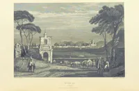 An illustration from The Continental Tourist. Views of Cities and Scenery in Italy, France, and Switzerland. From original drawings by S. Prout, ... and J. D. Harding, with descriptions in English by T. Roscoe, and in French by A. Sosson (1849)