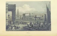 An illustration from The Continental Tourist. Views of Cities and Scenery in Italy, France, and Switzerland. From original drawings by S. Prout, ... and J. D. Harding, with descriptions in English by T. Roscoe, and in French by A. Sosson (1849)