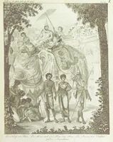 An illustration from Gallerie der Welt, in einer bildlichen und beschreibenden Darstellung von merkwürdigen Ländern: von Völkern ... von Thieren ... von alten und neuen Denkmälern ... Neue verbesserte Auflage. Mit ... Kupfertafeln (1805)