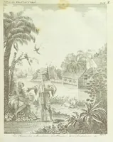 An illustration from Gallerie der Welt, in einer bildlichen und beschreibenden Darstellung von merkwürdigen Ländern: von Völkern ... von Thieren ... von alten und neuen Denkmälern ... Neue verbesserte Auflage. Mit ... Kupfertafeln (1805)