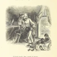 An illustration from Festival of Song: a series of Evenings with the Poets. Prepared by the author of “Salad for the Solitary” ... (F. Saunders). With ... pictures by Members of the National Academy of Design. Engraved by Bobbett and Hooper (1866)