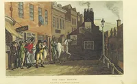 Picture 21 of 22 from Poetical Sketches of Scarborough [By J. P., i.e. J. B. Papworth, W., i.e. F. Wrangham, and W. Combe]: illustrated by twenty-one engravings ... coloured from original designs, made ... by J. Green, and etched by T. Rowlandson. The second edition (1813), leaf 266