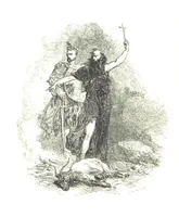 An illustration from The Poetical Works of Sir Walter Scott ... With a memoir of the author. Illustrated by many engravings, etc (1857)
