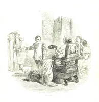 An illustration from The Poetical Works of Sir Walter Scott ... With a memoir of the author. Illustrated by many engravings, etc (1857)