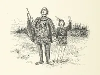 An illustration from The Lay of the Last Minstrel. By Sir Walter Scott. With notes and a chronological summary of his life, and index (1887)