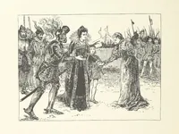 An illustration from The Lay of the Last Minstrel. By Sir Walter Scott. With notes and a chronological summary of his life, and index (1887)