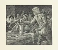 An illustration from The Lay of the Last Minstrel. By Sir Walter Scott. With notes and a chronological summary of his life, and index (1887)