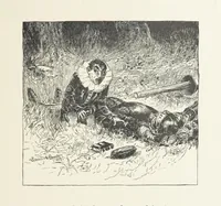 An illustration from The Lay of the Last Minstrel. By Sir Walter Scott. With notes and a chronological summary of his life, and index (1887)