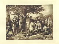 An illustration from Royal Characters from the works of Sir Walter Scott, historical and romantic. Selected and arranged by W. T. Dobson. With twelve ... illustrations, in permanent photography (1881)