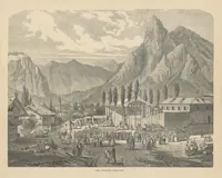 An illustration from The country of the Passion-play. The Highlands and Highlanders of Bavaria (1880)