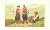 An illustration from Die Serben an der Adria. Ihre Typen und Trachten. [By Louis Salvator, Archduke of Austria (1870)