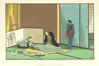 Picture 38 of 46 from Sketches of Japanese Manners and Customs ... Illustrated by native drawings, reproduced in fac-simile by means of chromo-lithography (1867), leaf 103