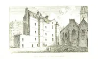 An illustration from A Series of Sketches of the existing localities alluded to in the Waverley Novels. Etched from original drawings by J. Skene (1829)