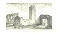 An illustration from A Series of Sketches of the existing localities alluded to in the Waverley Novels. Etched from original drawings by J. Skene (1829)