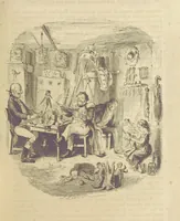 An illustration from The Struggles and Adventures of Christopher Tadpole at home and abroad. Illustrated by Leech (1848)