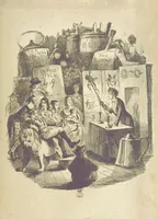 An illustration from The Struggles and Adventures of Christopher Tadpole at home and abroad. Illustrated by Leech (1848)
