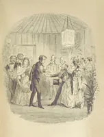 An illustration from The Struggles and Adventures of Christopher Tadpole at home and abroad. Illustrated by Leech (1848)