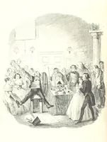 An illustration from The Struggles and Adventures of Christopher Tadpole at home and abroad. Illustrated by Leech (1864)