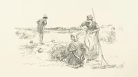 An illustration from Old Songs. With drawings by E. A. Abbey and Alfred Parsons (1889)