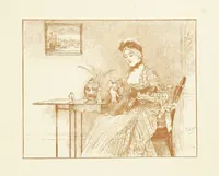 An illustration from Old Songs. With drawings by E. A. Abbey and Alfred Parsons (1889)