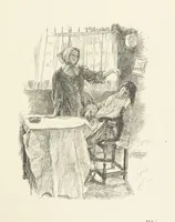 An illustration from Old Songs. With drawings by E. A. Abbey and Alfred Parsons (1889)