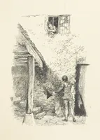 An illustration from Old Songs. With drawings by E. A. Abbey and Alfred Parsons (1889)