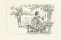 An illustration from Old Songs. With drawings by E. A. Abbey and Alfred Parsons (1889)