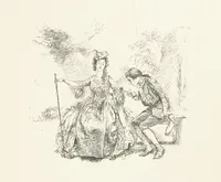 An illustration from Old Songs. With drawings by E. A. Abbey and Alfred Parsons (1889)