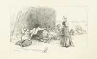 An illustration from Old Songs. With drawings by E. A. Abbey and Alfred Parsons (1889)