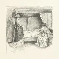 An illustration from Old Songs. With drawings by E. A. Abbey and Alfred Parsons (1889)