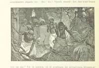 An illustration from Stanley in Afrika's donkere wildernissen, etc. [Translated from “In Darkest Afrika” by H. Tiedeman (1890)